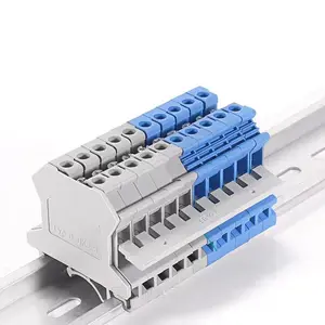 UK Series Din Rail mounted Terminals Screw Clamp Block UK-2.5B Wire Connector Terminals