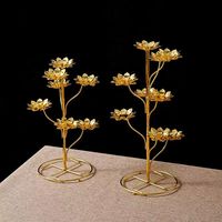 Support de présentation élégant en métal doré de luxe en forme d'arbre à plusieurs niveaux pour gâteaux, desserts, feuilles de lotus, pour mariage, fête, buffet, traiteur