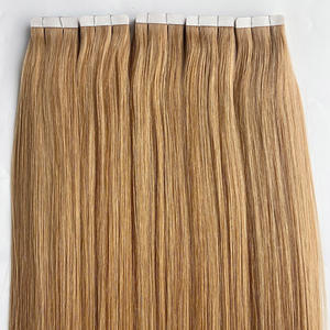 Estensioni di <span class=keywords><strong>Capelli</strong></span> Vergini Russi a Doppia Trama con Cuticola Intatta, Stile Liscio Setoso, Ondulato o Crespo, Remy con Nastro Invisibile per Uomini e Donne - Product Image 6