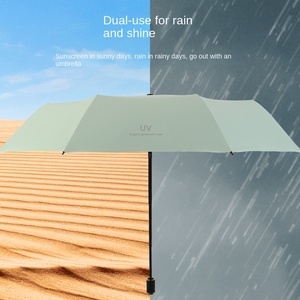 Parapluie noir unisexe de style Morandi, protection contre le soleil et la pluie, anti-UV, double usage - Product Image 4