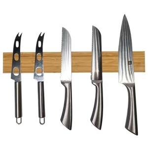 Support mural magnétique pour couteaux en bambou et noyer, pour cuisine, bar, mur - Product Image 1