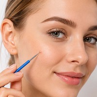 Aiguille jetable pour éliminer les points noirs, lancette anti-acné pour usage en salon de beauté