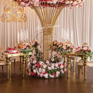 Wedding Event Hotel Used Stainless Steel <strong>Semi</strong> <strong>Circle</strong> S Shape Serpentine Dining <strong>Table</strong> - Product Image 1