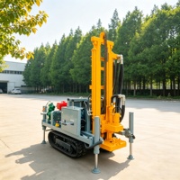 Foreuse hydraulique DTH diesel de type chenillé pour puits d'eau, profondeur 200m, pour forage de sondages