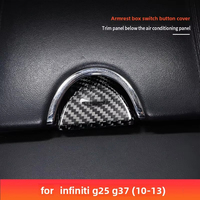 Cache-bouton de commande de console centrale en fibre de carbone brillant pour Infiniti G35 G37 2008-2014, modèle réel N-YFND-958