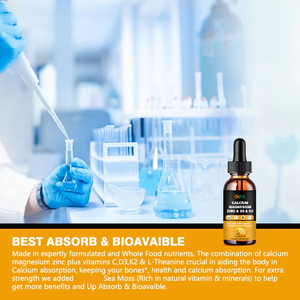 Venta al por mayor de calcio, magnesio, zinc, líquido natural con D3 K2, vitaminas C, dientes óseos, apoyo a la función inmune, salud corporal - Product Image 6