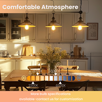 Lampe à filament LED G25 G80 E26 à lumière chaude 12W 1600LM, luminosité réglable pour l'éclairage d'ambiance des cafés et restaurants