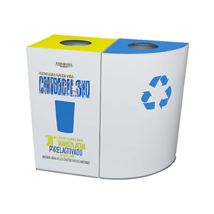 Pattumiera a Mezzaluna Blu per Riciclaggio 35 L - Product Image 2