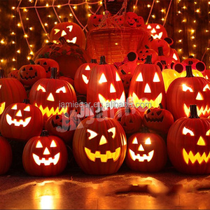 Calabazas Halloween tallado artesanía plástico calabaza Multicolor LED iluminar <span class=keywords><strong>Jack</strong></span> <span class=keywords><strong>o</strong></span> Linterna fiesta accesorios decoraciones al aire libre - Product Image 2