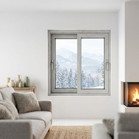 Ventanas de Madera Revestidas de Aluminio - Diseño Europeo, Deslizamiento Horizontal, Aislamiento Térmico, Calificadas por Energy Star, para Exteriores