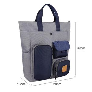 Sac à dos convertible pour ordinateur portable, grand format, ouvert en haut, décontracté, pour femmes et hommes, idéal pour les voyages, le travail, l'université, l'école, fabriqué au Vietnam - Product Image 2