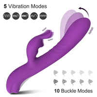 Vente chaude 100% étanche 5 Modes de Vibration lapin vibrateur femme g-spot vibrateur produits de sexe pour les femmes