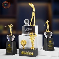 Nuevo Set de Trofeos de Golf: Trofeo Creativo de Metal para Holes-in-One, Premio de Cristal de Alta Calidad para Ceremonias de Eventos