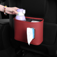 Organisateur de siège arrière de voiture en cuir YECAI, rangement suspendu robuste pour tablettes, mouchoirs, jouets, accessoires intérieurs de véhicule