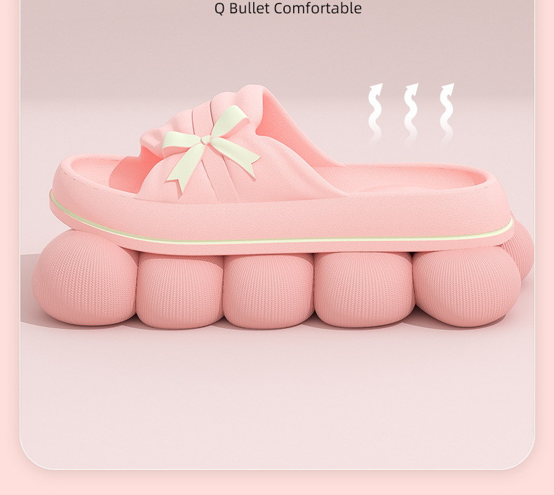Wholesale Indoor Outdoor EVA Shoes Bowknot Women Platform Slippers Footwear