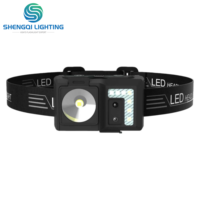 Lampe frontale LED industrielle super lumineuse et durable avec détecteur de mouvement, rechargeable, mains libres, double lumière COB, IP44, portée 100-199M, vente en gros
