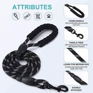 Laisse de luxe en nylon anti-bouloches pour animaux de compagnie, robuste, réfléchissante, avec crochet, design intelligent, motif foulard rayé, best-seller, produits pour animaux de compagnie - Product Image 5