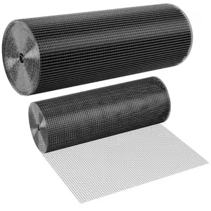 Clôture de sécurité en treillis soudé en PVC recouvert de plastique noir, 2x3 pouces, facile à assembler, protection pour la maison et le jardin, filet pour volailles, CAB - Product Image 1