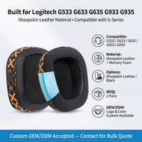 Coussinets en gel de refroidissement compatibles avec Logitech G533 G633 G635 G933 G935 Coussins Wicked Coussinets améliorés pour Epic Gaming