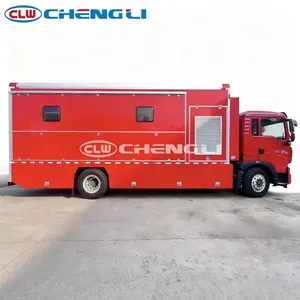 Camión de Bomberos HOWO Rojo de Servicio Pesado, Cerrado, de 4 Ruedas, para Servicio en Exteriores - Product Image 5