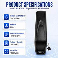 Casing Tahan Air Hailong 36V 48V Paket Baterai Sepeda Listrik 13AH untuk Sepeda Listrik