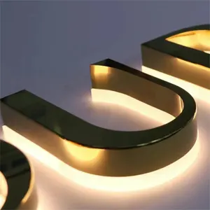 3d Outdoor Customized Architectural Commercial Channel Letters Stainless Steel Acrylic Signs