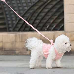 Conjunto de arnés y <span class=keywords><strong>correa</strong></span> para perro mascota, chaleco de felpa de diseñador de lujo personalizado con cuerda <span class=keywords><strong>Flexi</strong></span>, arneses de lujo personalizables para mascotas - Product Image 6