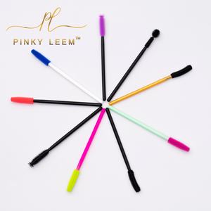 Pinky Leem Wholesale Mini Pink and Gold Disposable Eyelash Applicator Mascara Brush Wands Eyelash Spoolie Brush - Product Image 5