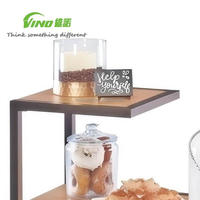 Présentoir à desserts en bois et en métal à plusieurs niveaux, ensemble de buffet, support de buffet robuste