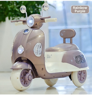 Sepeda Motor Listrik Anak 6V dengan Musik Edukasi Dini, Gaya Retro Vespa, Motor Anak yang Aman dan Bergaya