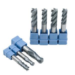 Fraise à queue sphérique à 2 dents haute efficacité AlTiN à pas inégal pour le durcissement, usinage OEM de l'acier inoxydable - Product Image 1