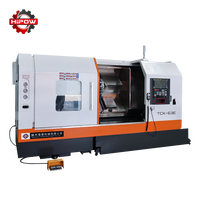 Tour CNC horizontal à banc incliné monobroche TCK63E GSK de haute qualité, robuste, haute précision, 3 axes, 220V, Fanuc 12