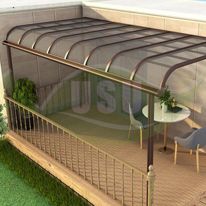 Nuovo Stile di Tende da Sole Moderne per Terrazze con Telaio in Alluminio e Tetto in Policarbonato, 1 Set di Strutture da Giardino - Product Image 3