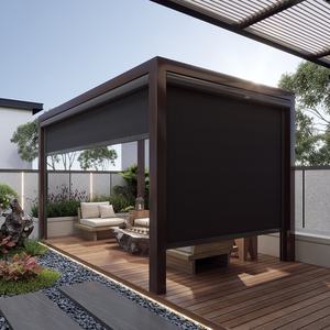 Stores à enrouleur Zip Track avec <span class=keywords><strong>manivelle</strong></span> pour patio extérieur, solution d'ombrage coupe-vent - Product Image 3