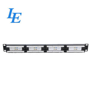 Panel de Conexiones Cat6 UTP de 24 Puertos con RJ45 Keystone, Accesorios de Red para Rack - Product Image 1