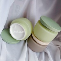 250g 8oz Pots et contenants cosmétiques uniques en plastique PET mat à couvercle vissé pour gommage corporel, sel de bain, beurre corporel, lotion, masque facial