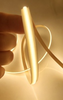 Bande lumineuse COB 8mm PCB - 480 LED/mètre DC12V IP33, découpable, pour décoration intérieure, contrôlable, avec variateur d'intensité, CRI 90 élevé