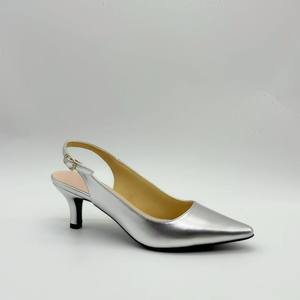 Da donna elegante gattino dorato <span class=keywords><strong>argento</strong></span> tacco tinta unita a punta a vista caviglia schiena Comfort moda estate autunno singolo - Product Image 4