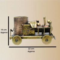 Porte-stylo en métal fait main, écologique, en forme de locomotive, moderne, multifonctionnel, décoration de table, cadeau pour la maison, le bureau ou l'école