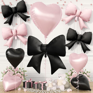 Kit d'arche de ballons en latex <span class=keywords><strong>color</strong></span>és, ballons en aluminium rose en forme de cœur, ballons en aluminium bleus et dorés en forme d'étoile, décoration scintillante pour anniversaire et mariage - Product Image 3