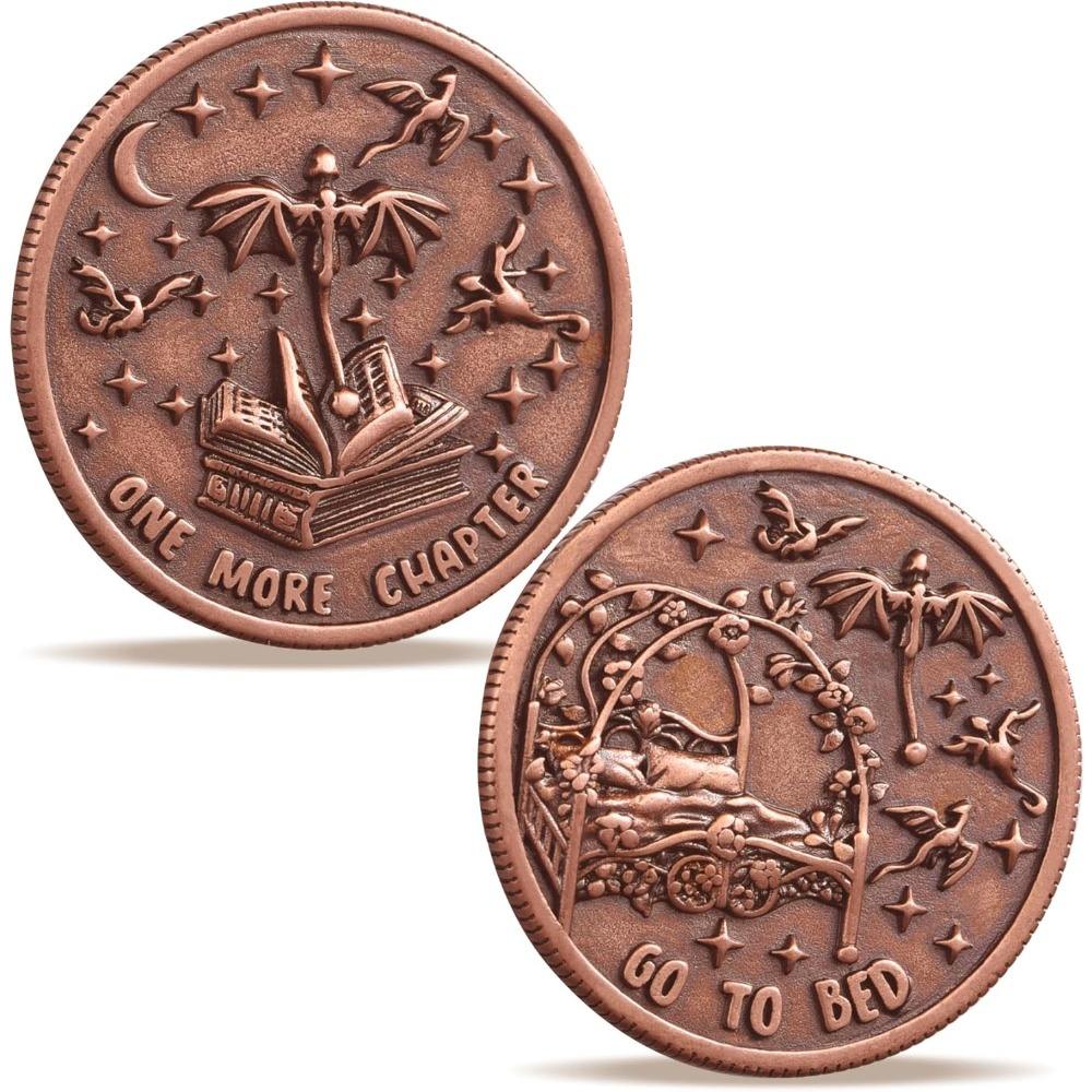 One More Chapter or Go to Bed Decision Coin - Bronze Plated