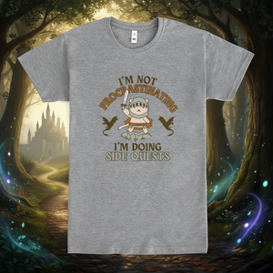 T-shirt I'm Doing Side Quests grigia unisex per adulti taglia media - Product Image 3