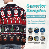 Cardigan de poche tricoté en renne Rudolph pour hommes et femmes personnalisé en gros Nouveau pull de Noël LOGO ODM/OEM pour la saison d'hiver