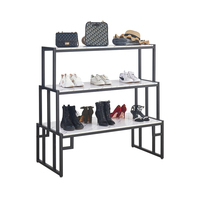 Zapatero comercial de estilo moderno, soporte de exhibición, estante de madera ecológico para zapatos de niños, tienda de ropa, armario, bolsa, estante de isla