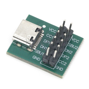 Conector Hembra Tipo C USB a Placa de Cabezales DIP, 12 Posiciones, Paso de 2.54mm, Montaje a Través de Orificio - Product Image 3