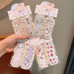 Fascia per capelli in pizzo lavorato a maglia in plastica con motivo a cartone animato, accessorio per capelli con nastro magico per bambine, fermaglio e cerchietto per capelli - Product Image 1