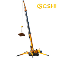 Grue araignée personnalisée de 5 tonnes avec nacelle élévatrice, grue à flèche, mini-grue, grue de levage, petites grues de construction