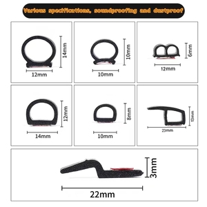 Sello de puerta de coche tipo <span class=keywords><strong>P</strong></span> <span class=keywords><strong>Z</strong></span> D B, tira de sellado de goma para puerta de burlete, aislamiento acústico de coche, sellado de goma para goma de coche - Product Image 5