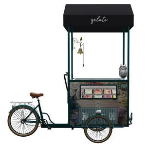 Precio de fábrica Expendedora de comida callejera uso al aire libre móvil camión de helados carrito quiosco furgonetas carrito de la tienda