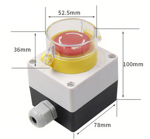 HLGK Interrupteur d'arrêt d'alimentation 440V 1NO à verrouillage automatique LAY37-11ZS Boîtier de commande en plastique IP65 avec bouton d'urgence à tête champignon LAY3 - Product Image 2